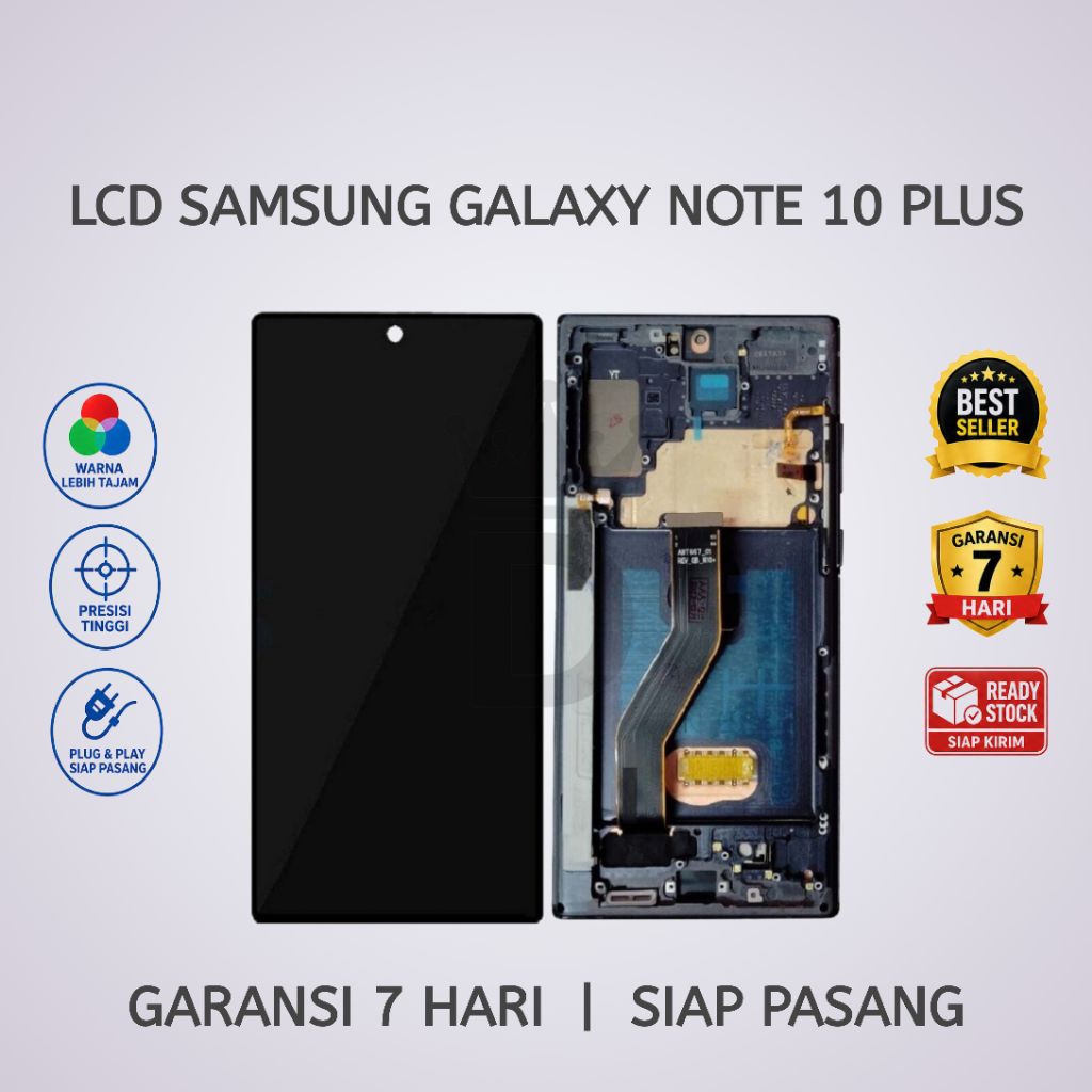 LCD TOUCHSCREEN SAMSUNG NOTE 10 PLUS FULLSET + FRAME