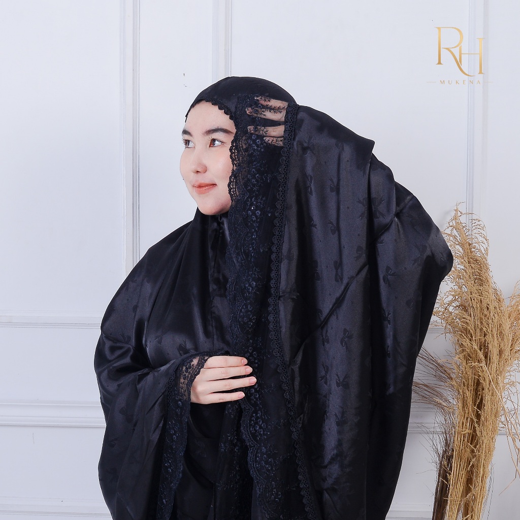 RH MUKENA - Mukena Dewasa 2in1 Silk Armani Jacquard tiara