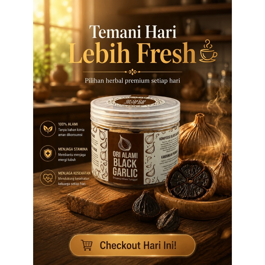 Black Garlic Premium Solo Garlic Fermentasi Premium Ready COD