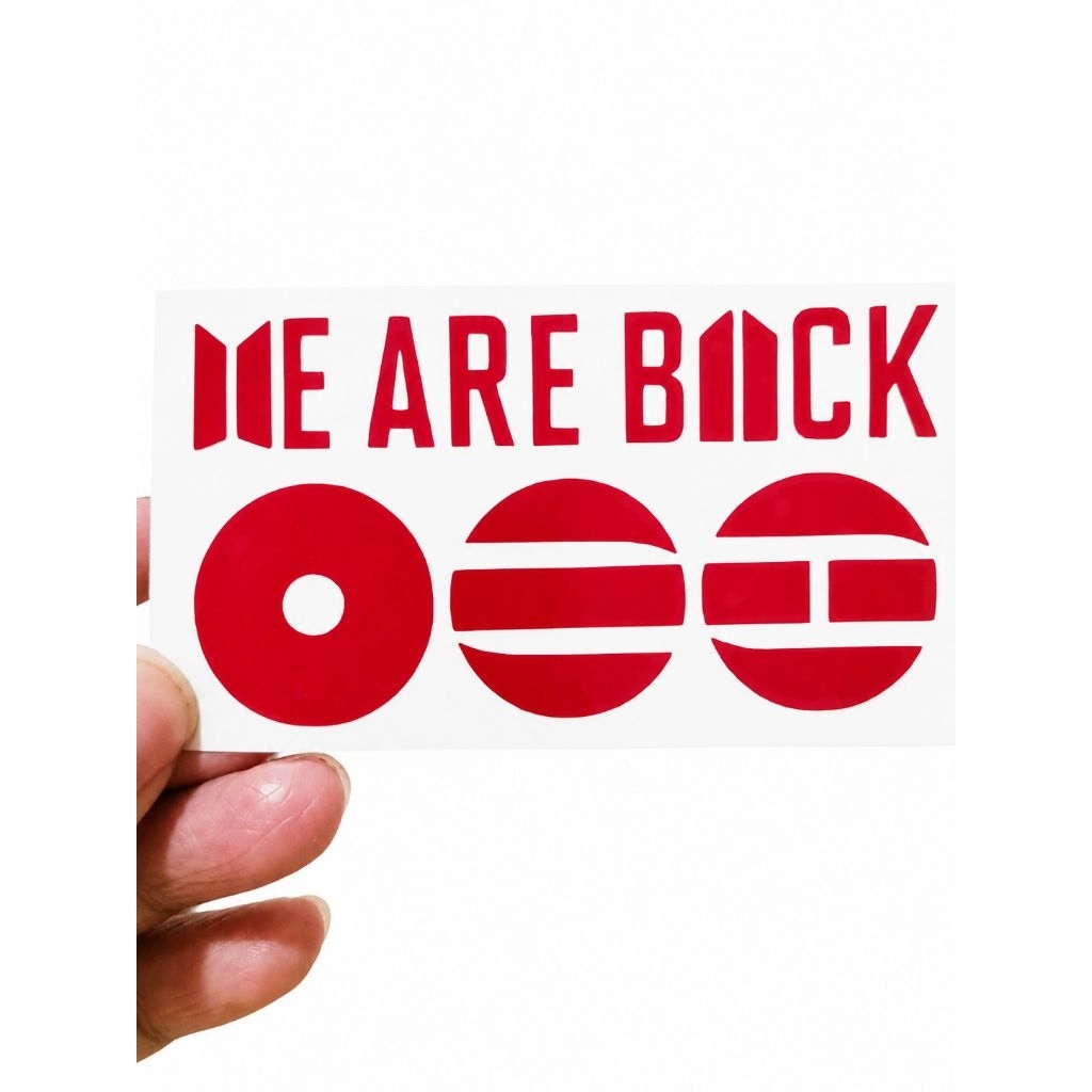 CUTTING STICKER BTS LOGO ARIRANG MERAH