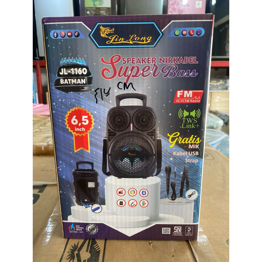 SPEAKER NIRKABEL JL - 1160 SUPER BASS / SPEAKER BLUETOOTH / SPEAKER BASS