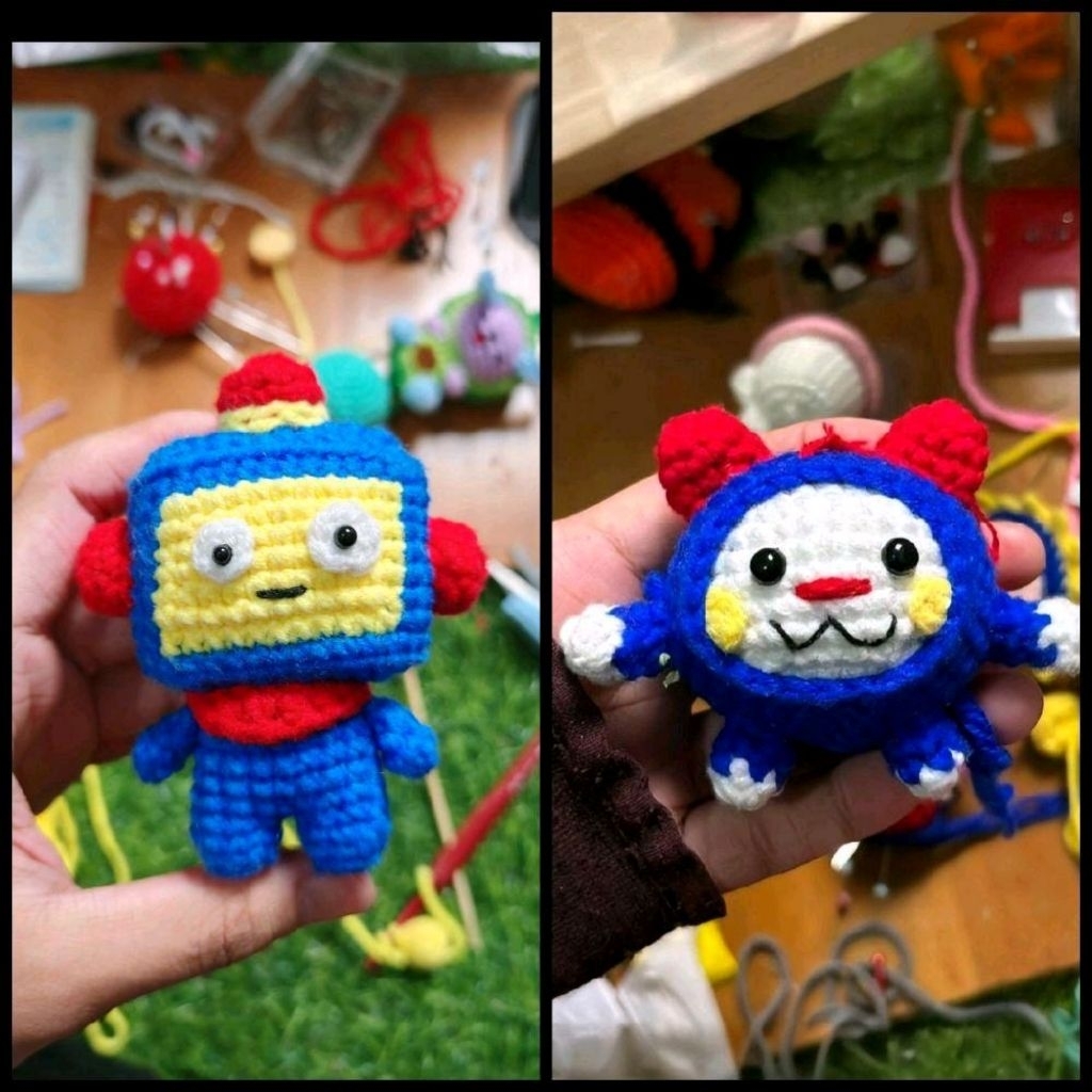 hidden craft | Hikun Woopy Truz Kepala Keychain Rajut Amigurumi