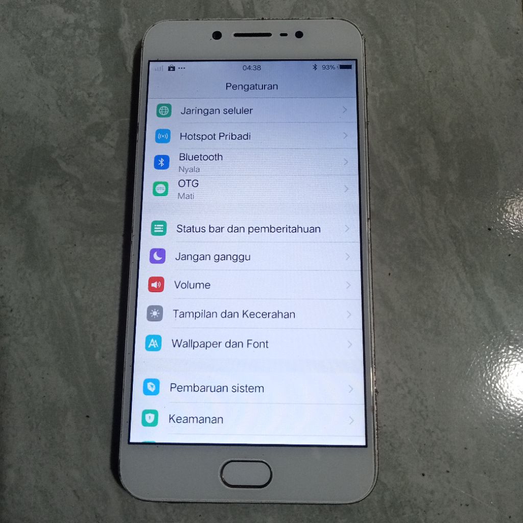 Vivo v5 lite minus tombol home