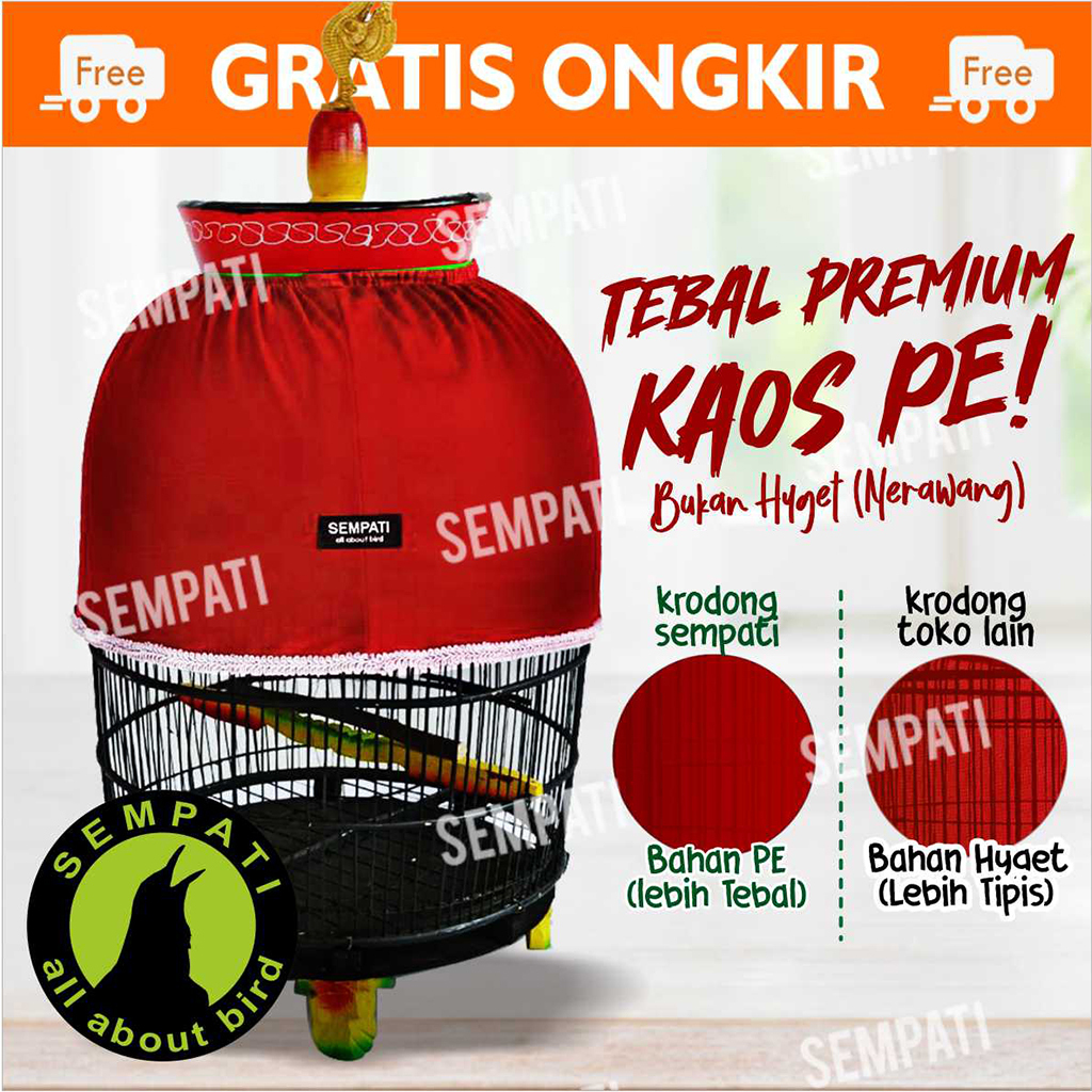 SEMPATI KRODONG PERKUTUT PE KAOS KERODONG KRODONG SANGKAR PERKUTUT KRODONG KANDANG BURUNG PERKUTUT D