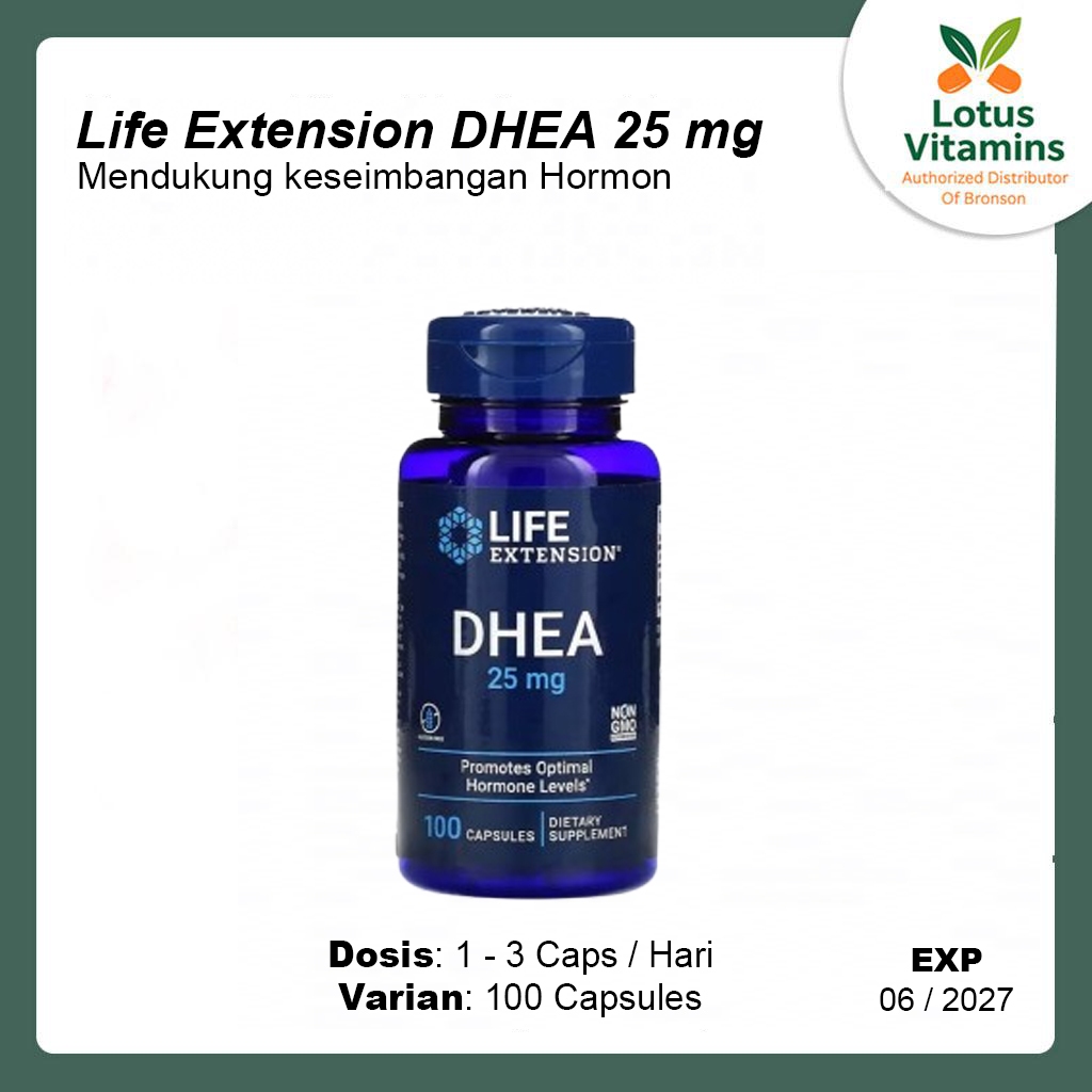 Life Extension DHEA 25 mg 100 Capsules Original USA