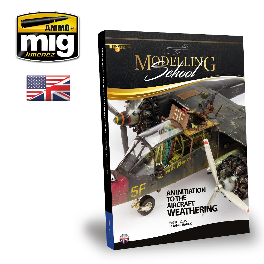 AMIG6030 : MODELLING SCHOOL: AN INITIATION TO AIRCRAFT WEATHERING Book - AMMO Buku Scale Model Diora