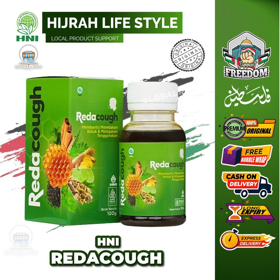 Redacough HNI HPAI Obat Batuk Herbal Alami - Atasi Batuk Berdahak dan  Kering Original