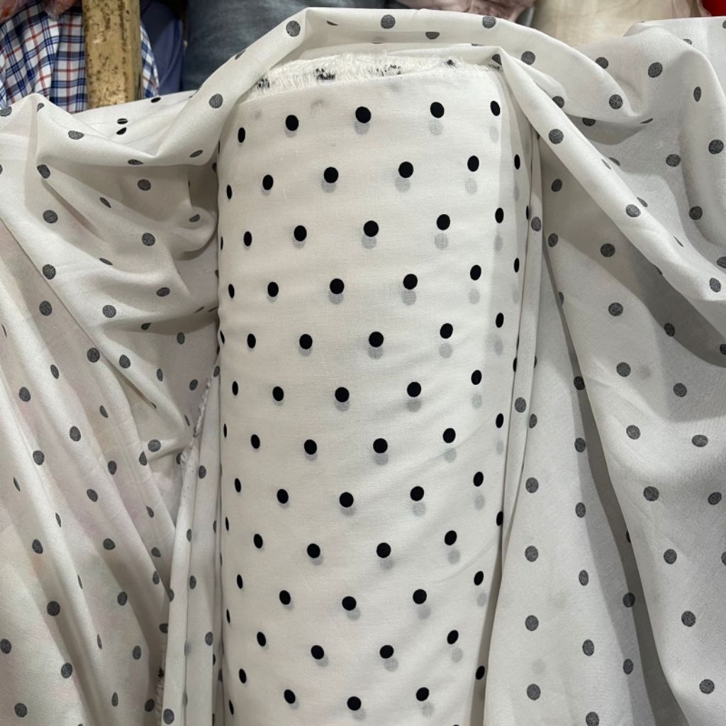 Katun Rayon Motif Polkadot/Katun Rayon Viscose/Katun Rayon Adem