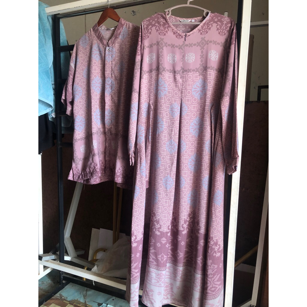 PL Preloved Sarimbit Ibu dan Ayah by Valerie warna dusty ungu (Free hijab dari aku)