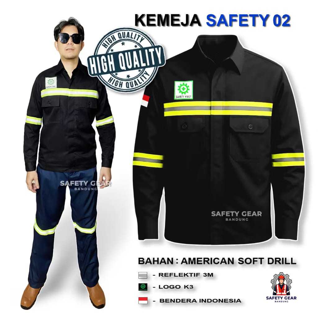 Jaket Safety First | Jaket Safety Kerja | Jaket Proyek Safety Waterproof | Jaket Safety Kerja Pria W
