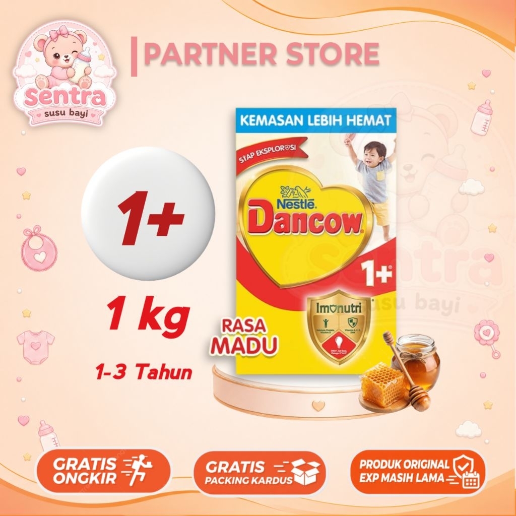 Dancow 1+ Madu Vanilla 1kg 1000g