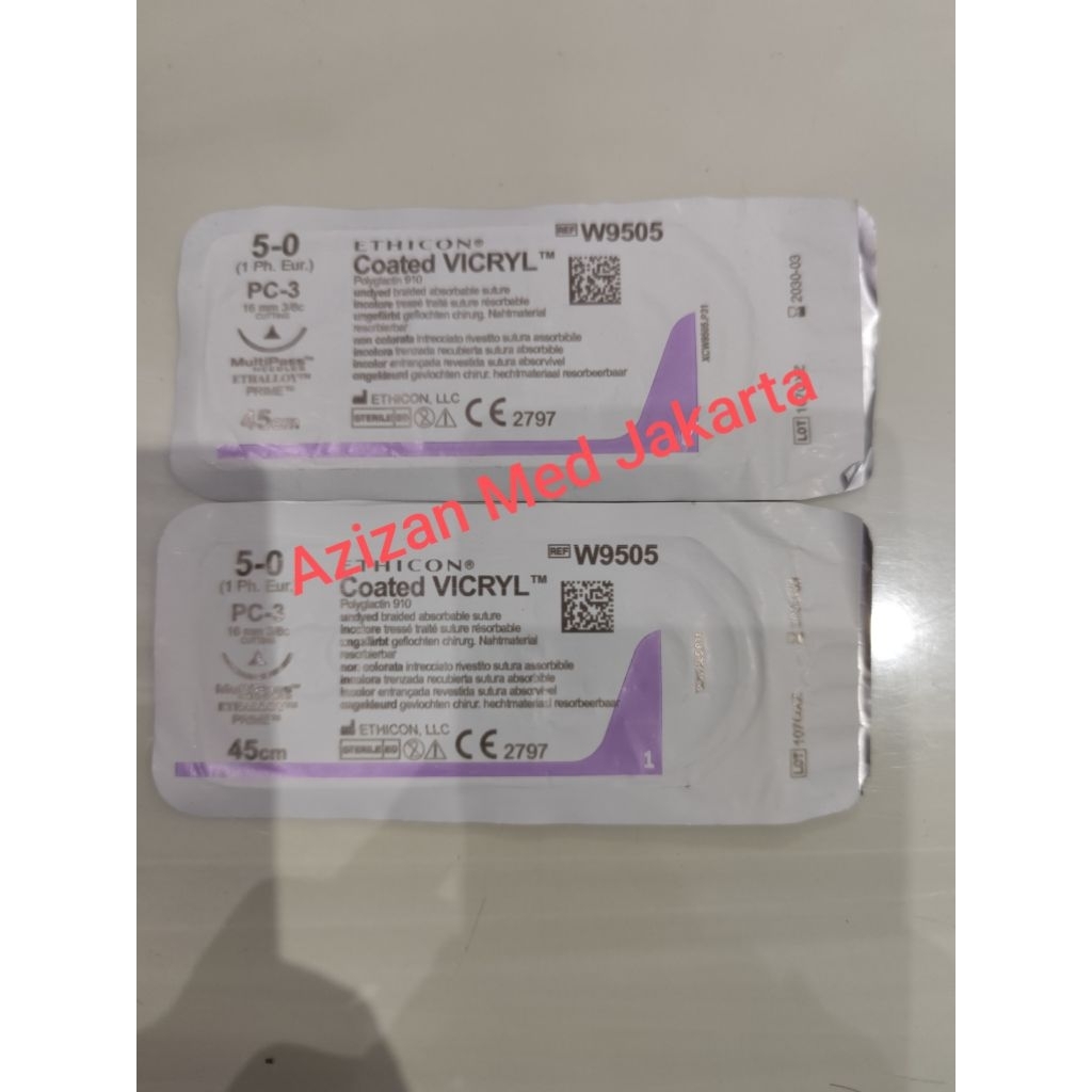 Vicryl 5/0 kode W9505 harga per pc