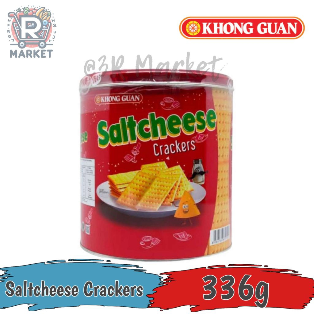 Khong Guan Saltcheese Crackers Can / Saltcheese Crackers Kaleng Khong Guan