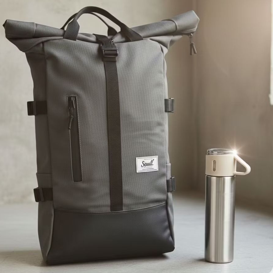 TAS RANSEL BACKPACK 2 IN 1 ROLL TOP DAILY BACKPACK WATERPROOF