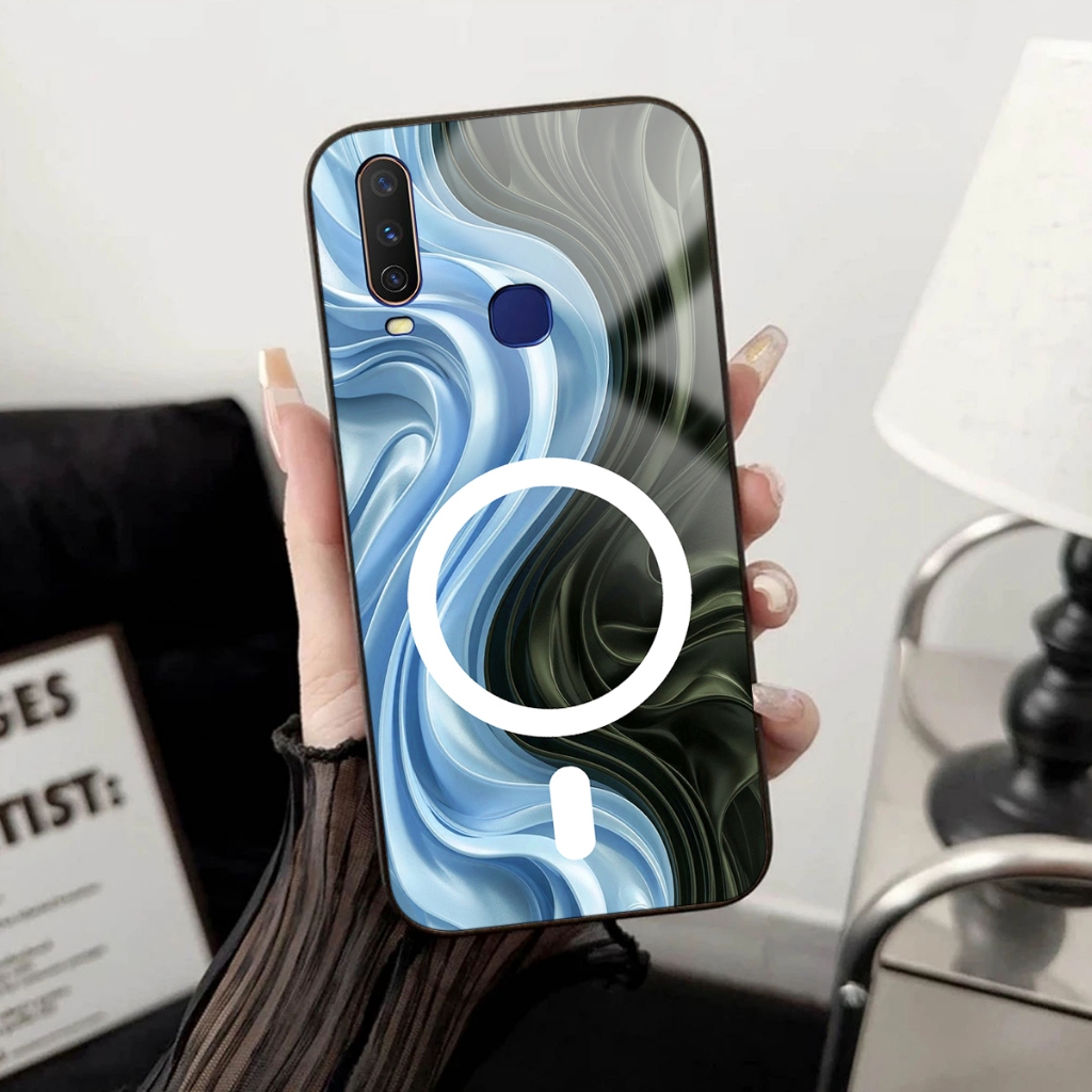 Softcase Glass Kaca For Vivo Y12 Terbaru - Case Pelindung Handphone Vivo Y12 - Casing Hp Vivo Terbar