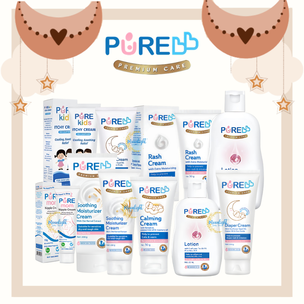 Pure BB Baby Diaper Rash Cream Calming Lotion | Nipple Cream | Soothing Moisturizer | Itchy Cream