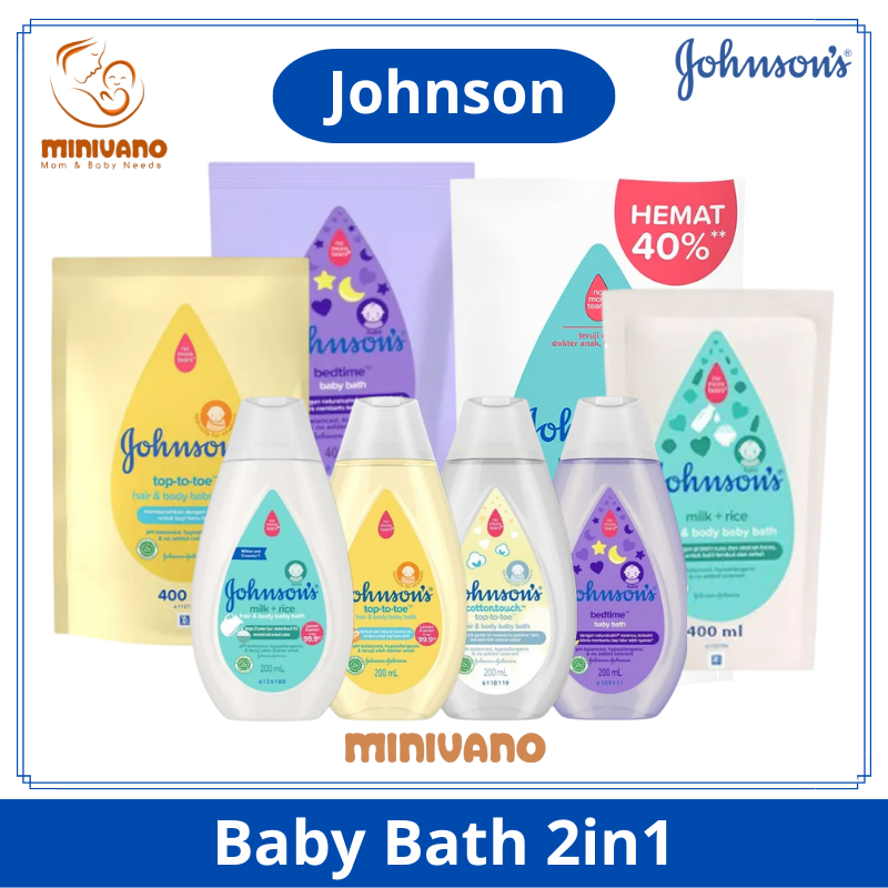 Johnson Baby Body Bath 2in1 - Botol 100 & 200 ml - Refill 400 & 600 ml - Johnson's Sabun Bayi