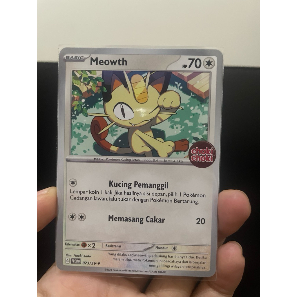 Eevee, Meowth, Slowpoke Choki Choki Promo Pokemon TCG Indonesia