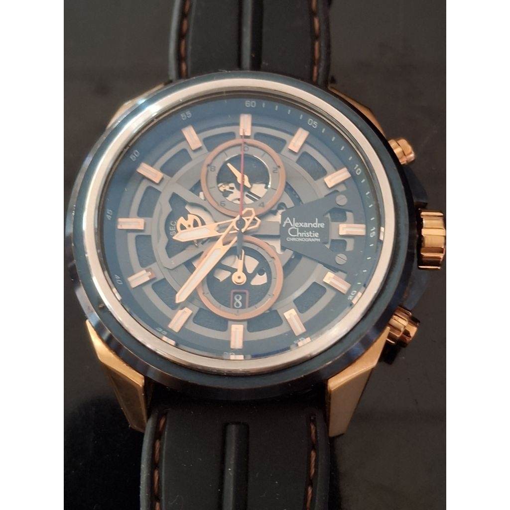 ALEXANDRE CHRISTIE 6504 MC Jam Tangan Pria chrono second 1682