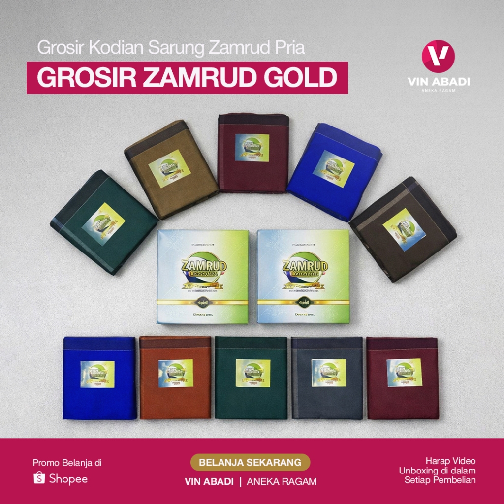 Grosir Kodian Sarung Tenun Zamrud Gold