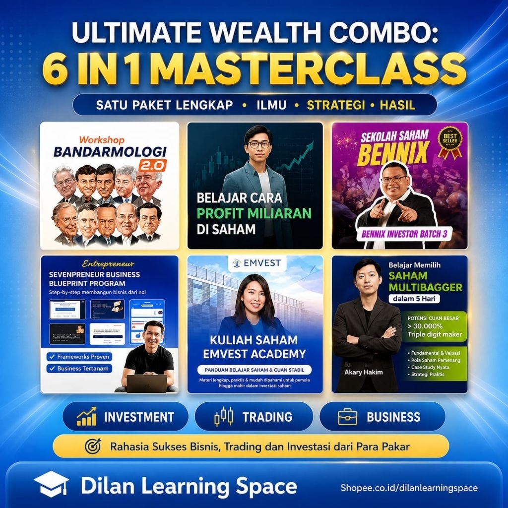 6 IN 1 EXCLUSIVE WEALTH MASTERCLASS TRADING, INVESTASI, DAN BISNIS. (Sevenpreneur, Emvest, Andry Hak