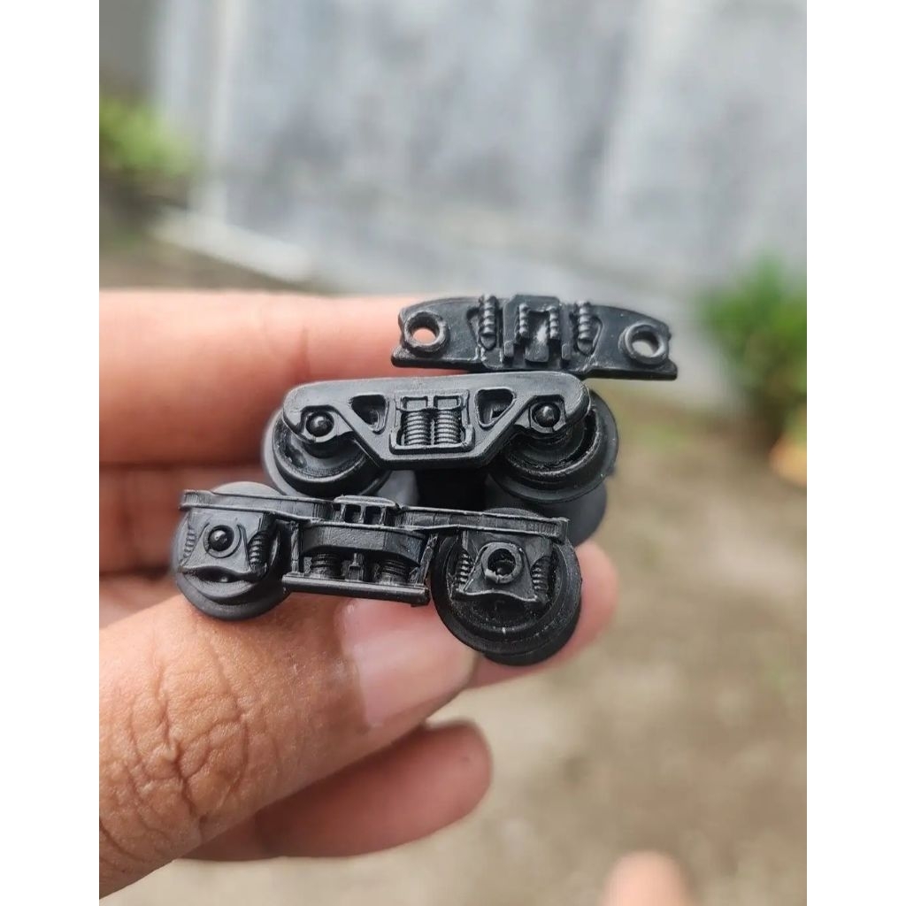 Bogie roda  railking, bogie gerbong datar dan gerbong penumpang, roda kerete skala ho 1:87