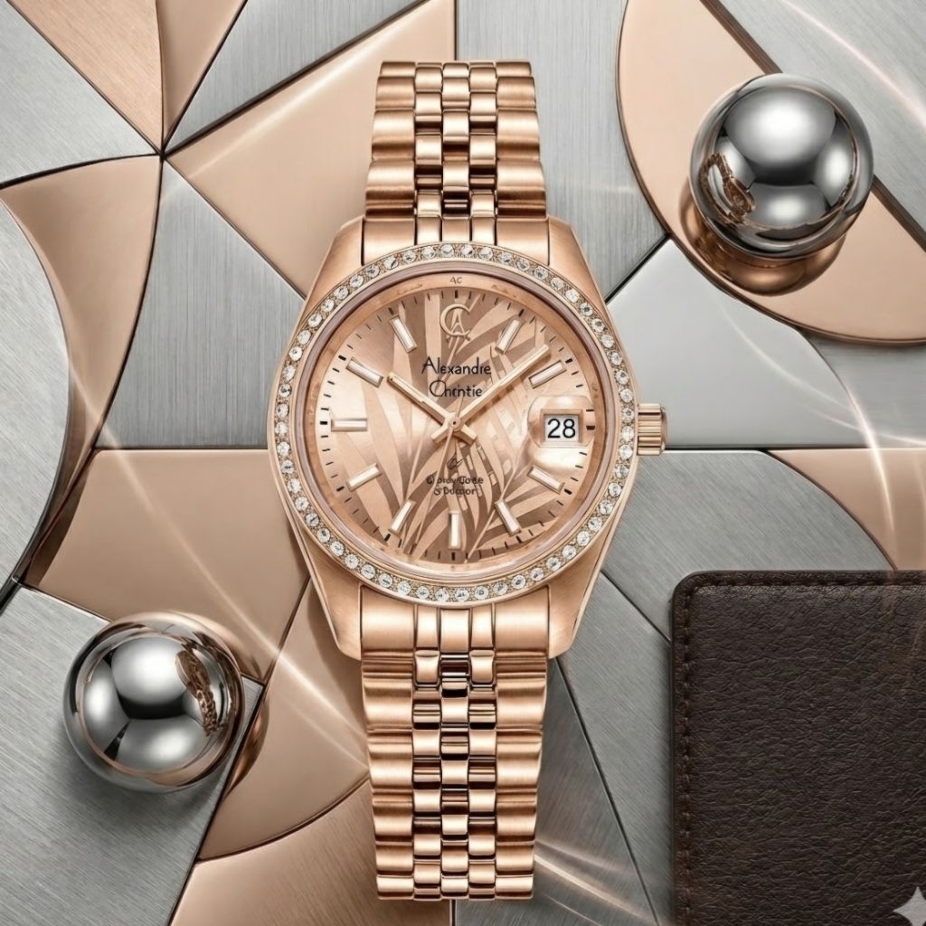 Alexandre Christie 5012 Full Rosegold Cewe Original