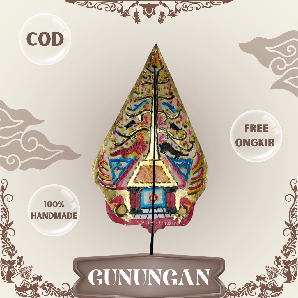 [GUNUNGAN] WAYANG KULIT 30 CM wayang kulit mainan |Wayang Kulit Nusantara|