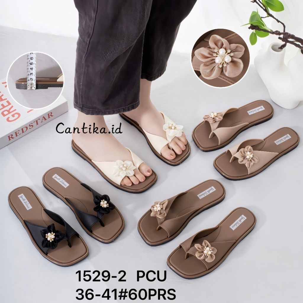 SANDAL JEPIT SLOP BUNGA WANITA ELEGANT KARET JELLY PREMIUM TERBARU YOUTH BALANCE