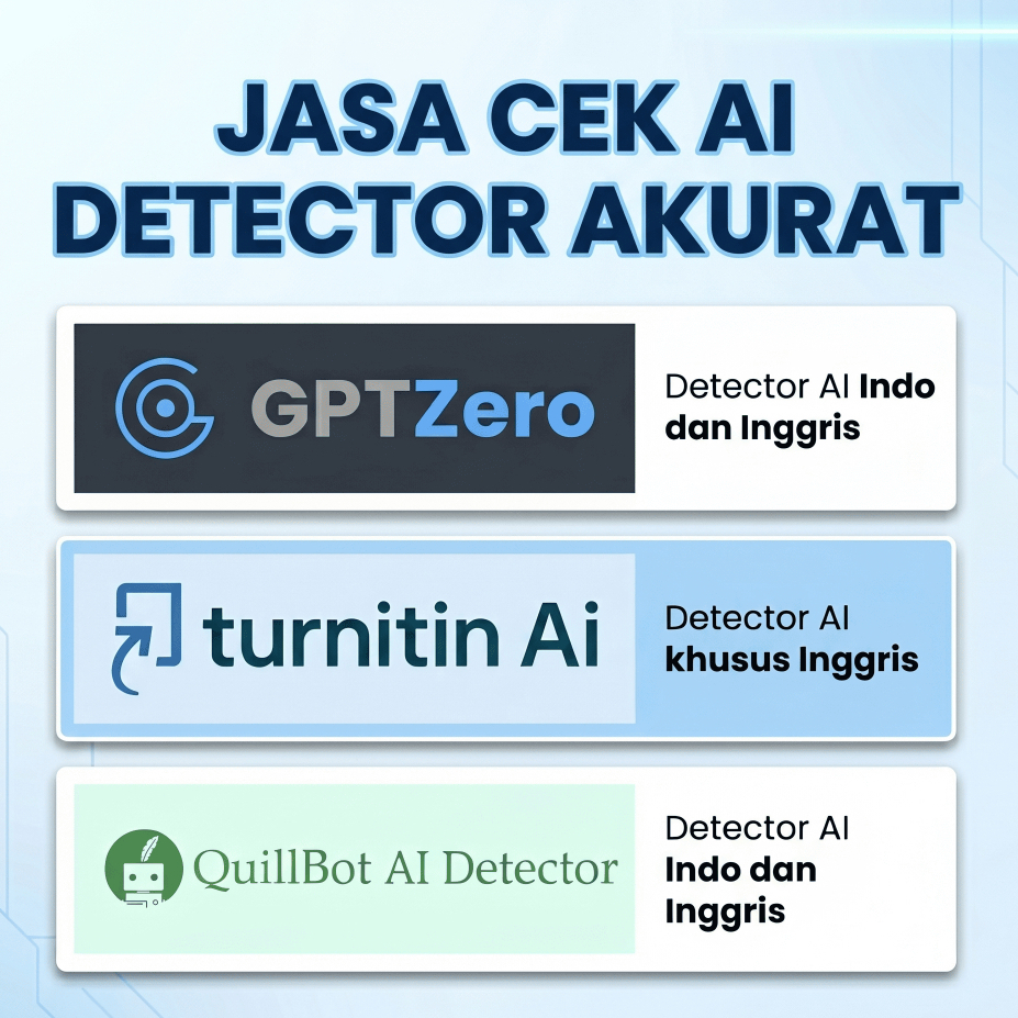 Jasa cek AI murah akurat | Detector AI | GPTZero | Turnitin AI | Quillbot