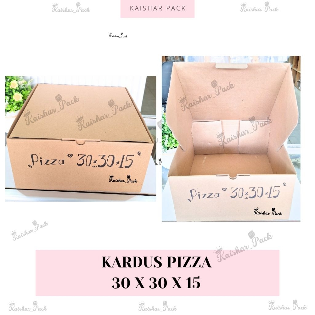 KAISHAR - KARDUS BOX 30X30X15 DAN PIZZA 30X30X15 / PIECES