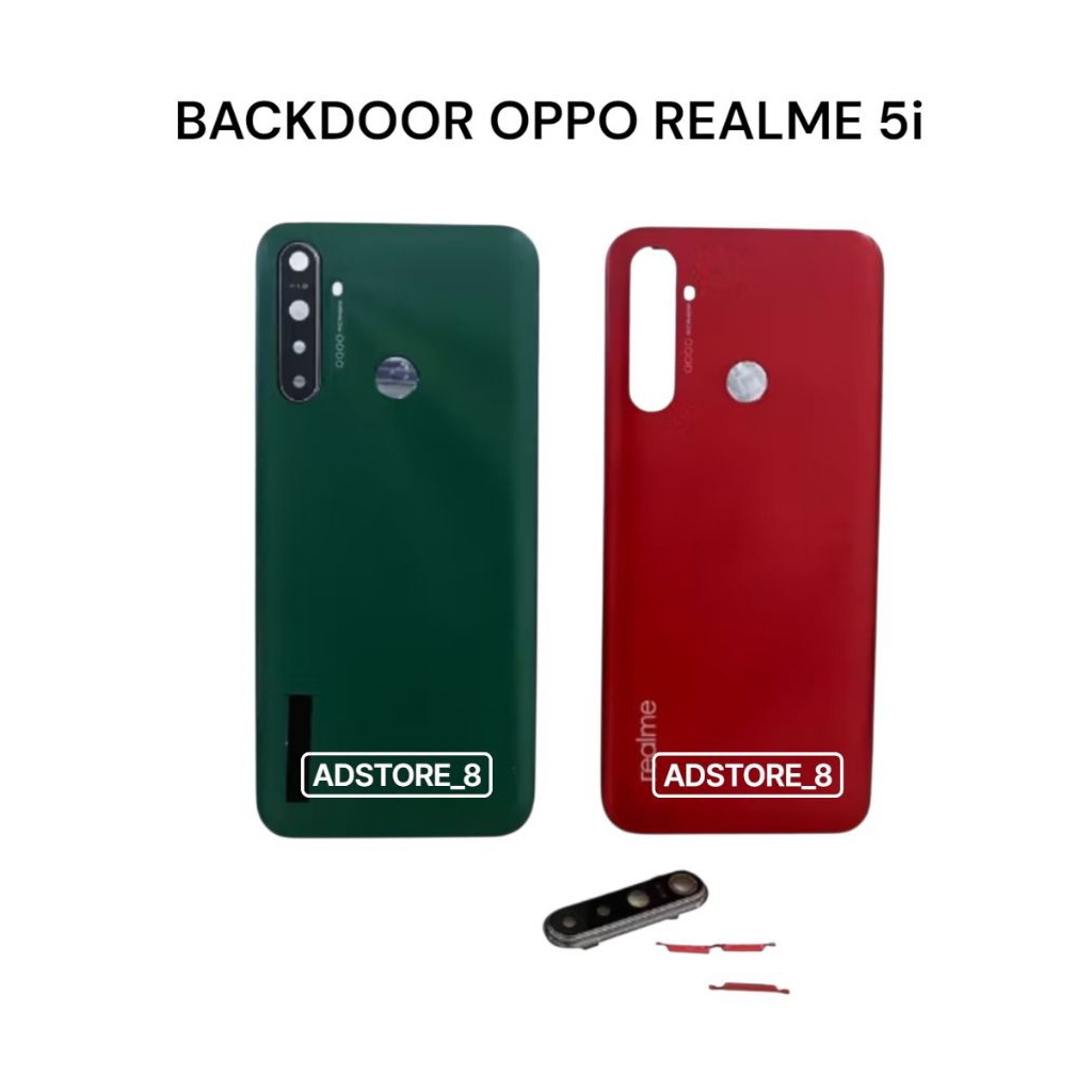 BACKDOOR OPPO REALME 5i + FRAME KAMERA. TUTUP CASING BELAKANG TUTUP BATERAI