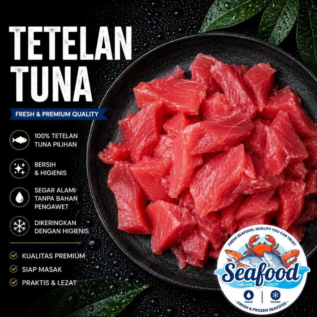TETELAN IKAN TUNA FRESH SEGAR TETELAN TRIMMING DAGING TUNA FILLET - Berkualitas - Bergaransi