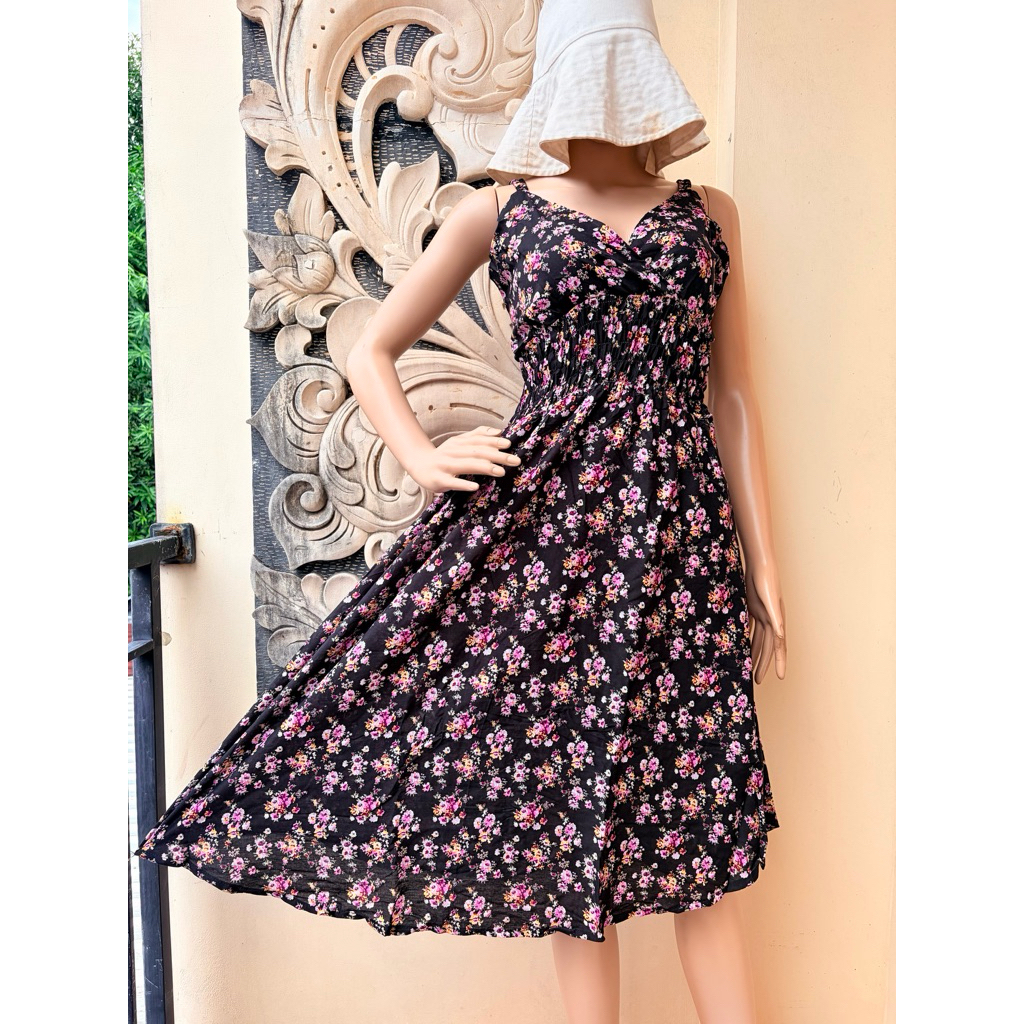 Dress moza pendek singlet busui