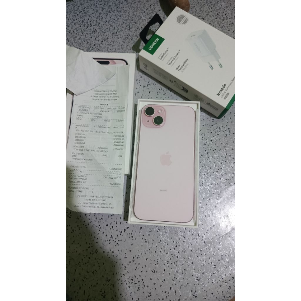 Iphone 15 Plus Pink 128 bekas second