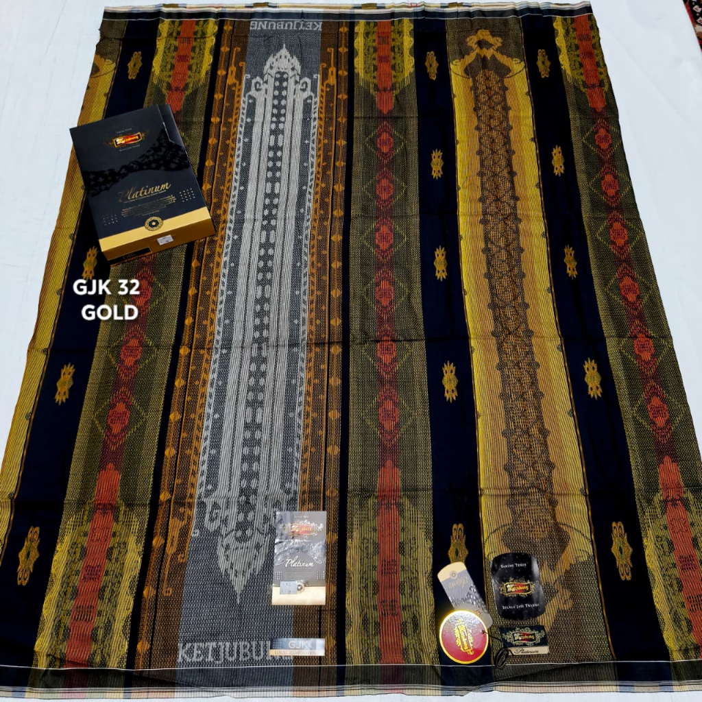 SARUNG KETJUBUNG GOYOR GOLD, SUPER PLATINUM DAN PLATINUM GOLD, & SILVER.