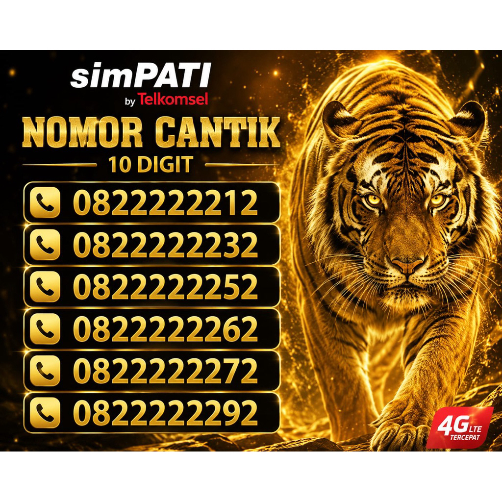 nomor cantik simpati 10digit 10 digit 10angka angka prabyar limited edition nomer kartu perdana Telk