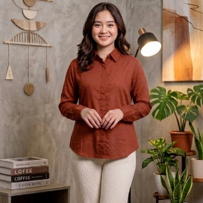 KEMEJA CEWEK BAHAN RAYON TWILL UNIQLO TERBARU