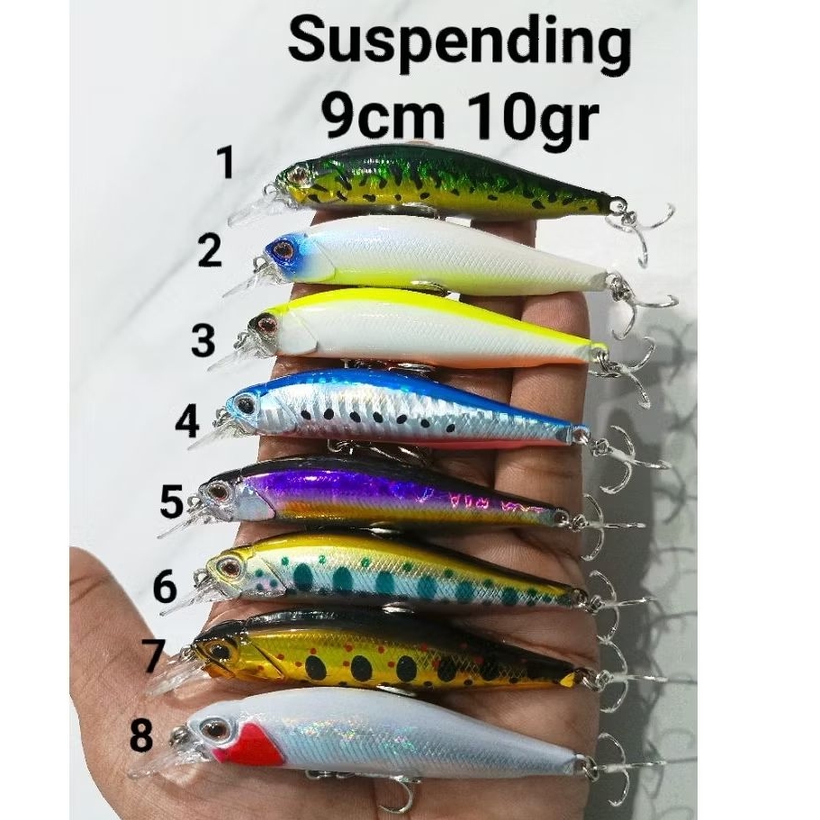 Umpan Suspend 9cm 10gr Lure pancing casting minnow suspending