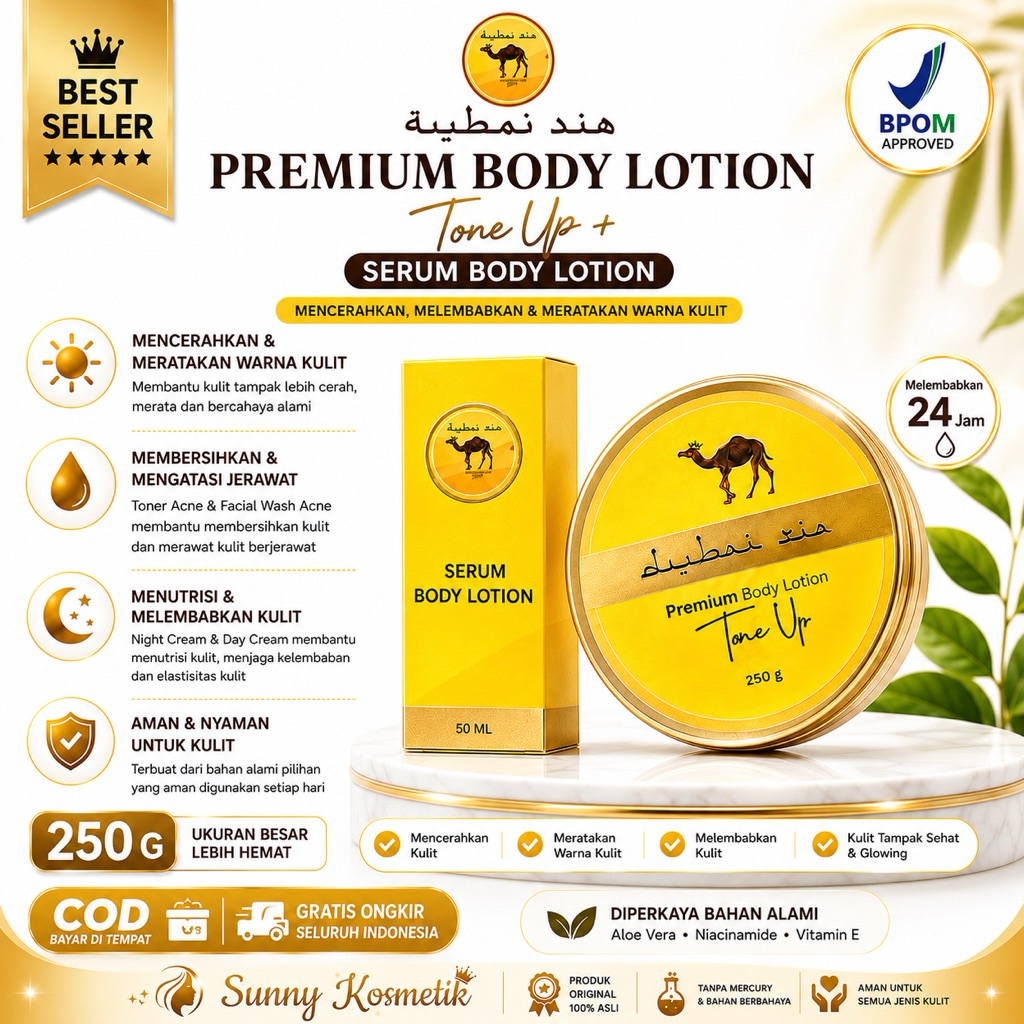 HB DUBAI RIA PREMIUM TONE UP  BPOM + SERUM BODY LOTION DUBAI DRP