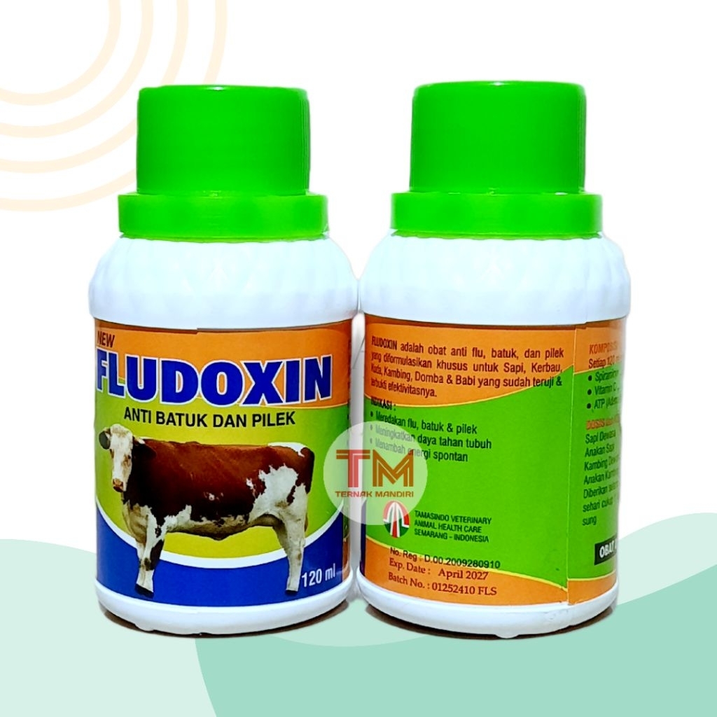 FLUDOXIN 120 ML Obat flu sapi kambing domba