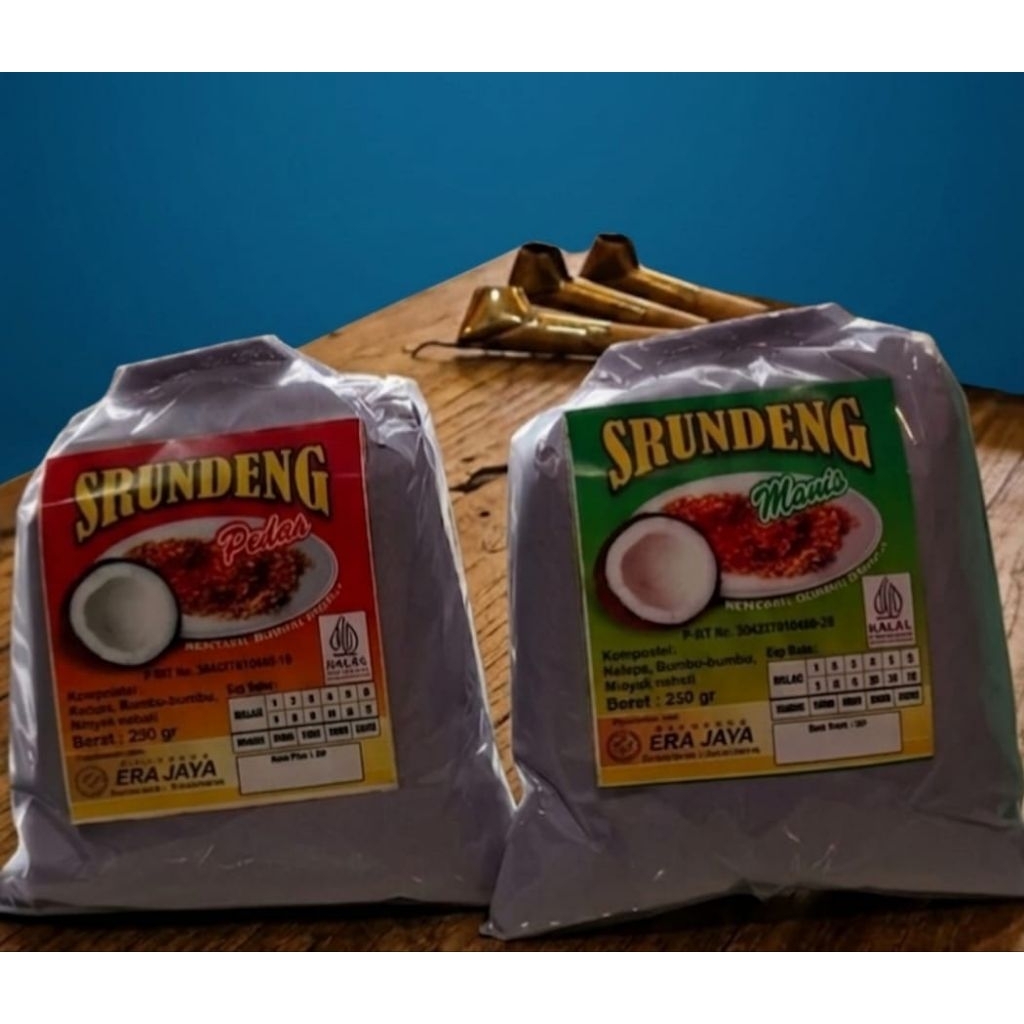 SRUNDENG KELAPA ERA JAYA SOLO BERAT 250GRAM.