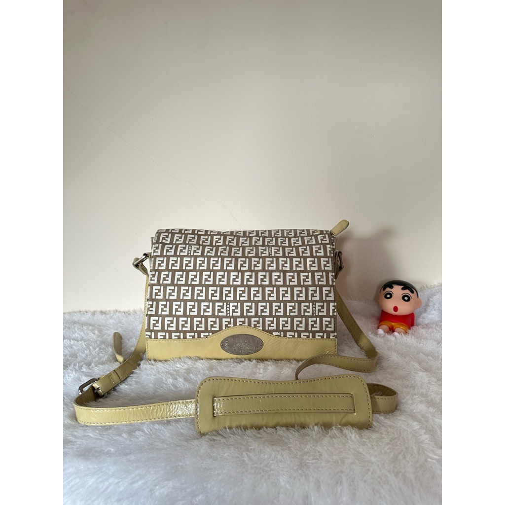 PRELOVED Vintage FENDI Zucchino Canvas Messenger Bag
