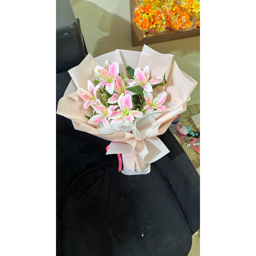 buket bunga Lily artificial