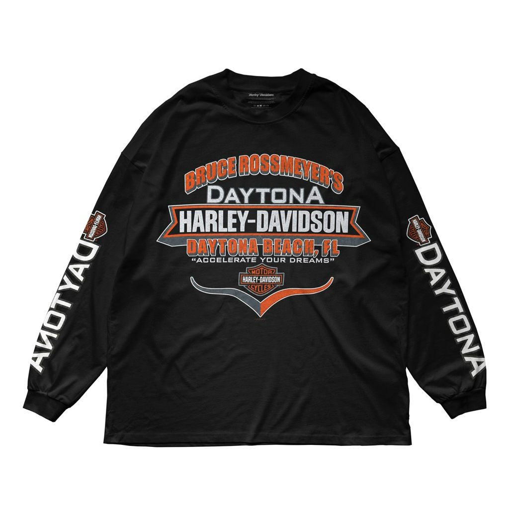 Harley Davidson -  Daytona Vintage Longsleeve / Kaos Longsleeve Harga Murah Berkualitas