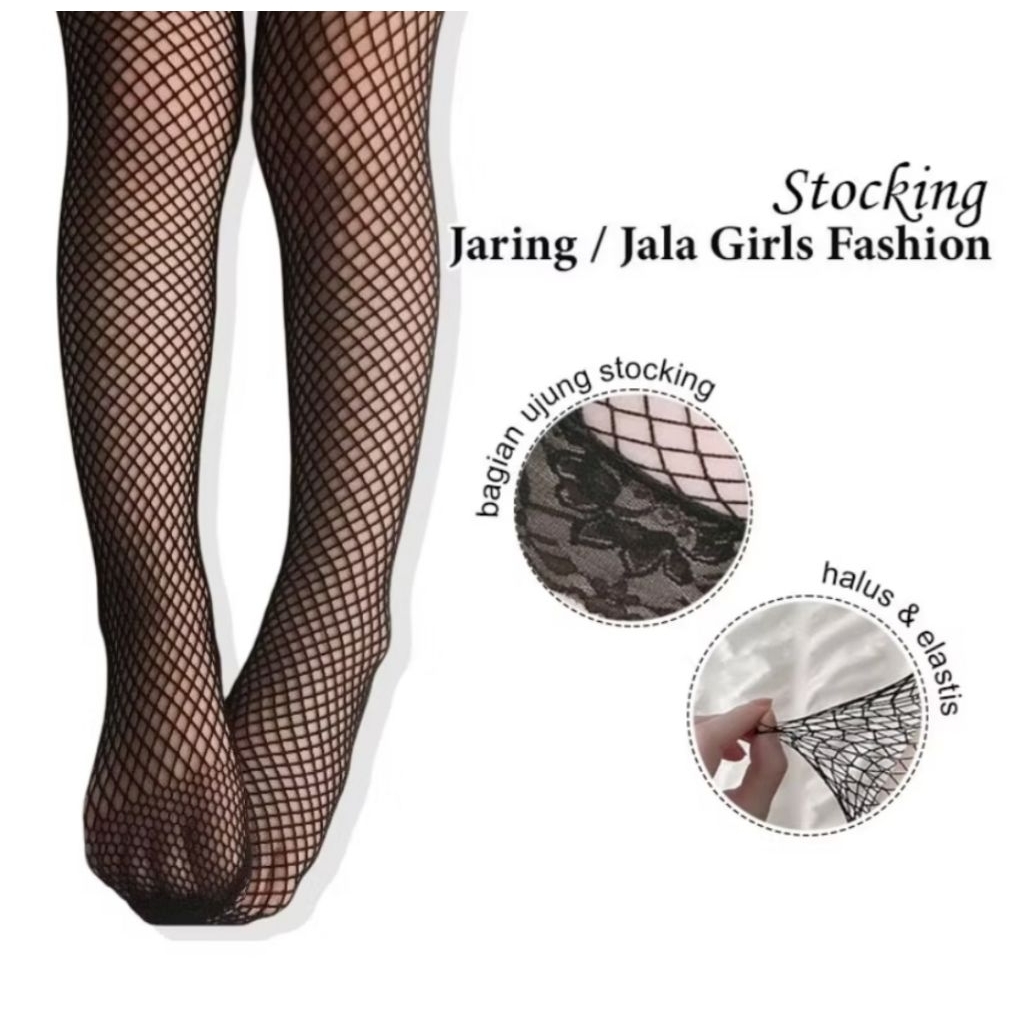 Stocking Jaring High Waist Hitam Model Celana Legging Jaring Stocking Fishnet