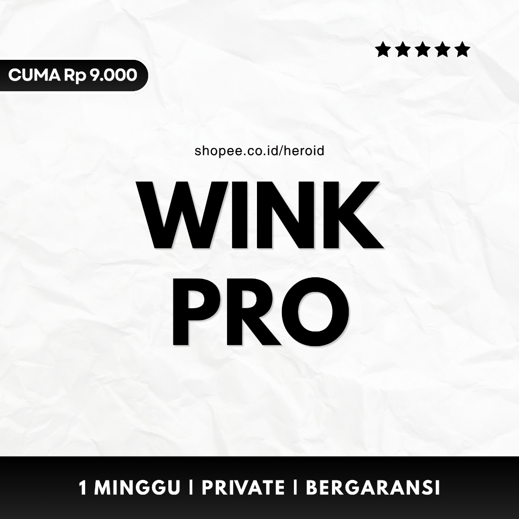 [PROMO] WINK 7 HARI PREMIUM DAN FULL GARANSI