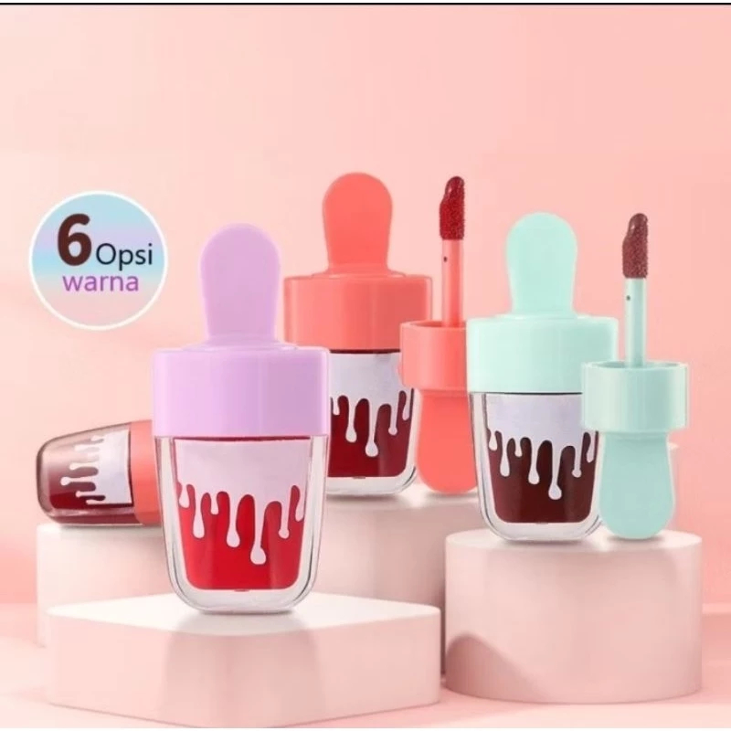 Ice Cream Lip Tint Lipstik Es Krim Bentuk Unik Tahan Lama & Tahan Air 1079  (LA211)