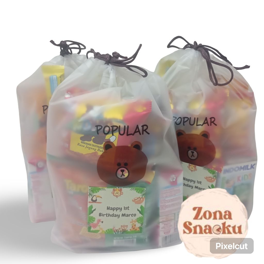Snack Pouch Kriss bee free ucapan tanpa minimum order