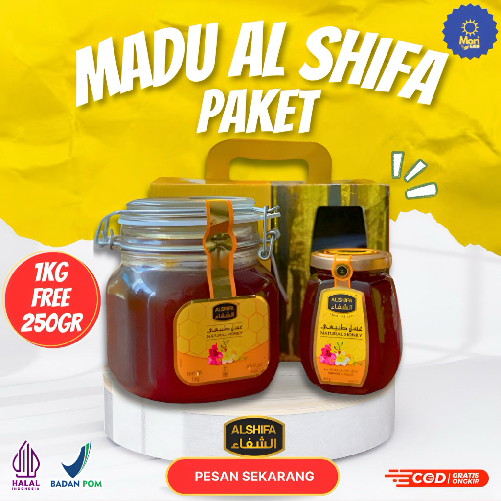 Madu Al Shifa Paket 1kg Free 250gr / Madu Alshifa 1kg Free 250gr